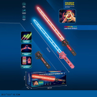 МЕЧ НА БАТАР. ТЕЛЕСКОПИЧЕСКИЙ,РАЗНОЦВЕТНЫЙ СВЕТ, МАКСИМАЛЬН.ДЛИНА 70СМ,КОР. 28,3*5*10,7СМ купить оптом и в розницу на базе игрушек