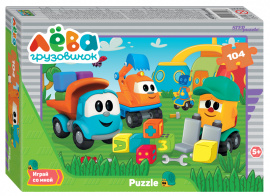 Мозаика puzzle 104 Грузовичок Лёва (ООО Первый проект) купить оптом и в розницу на базе игрушек