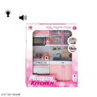 КУХОННАЯ МЕБЕЛЬ С ПЛИТОЙ СО СВЕТОМ И ЗВУКОМ,ПЕЧЬ СВЧ СО СВЕТОМ,РАКОВИНА, ПОСУДА С АКСЕСС.,КОР. 27*9,6*35СМ купить оптом и в розницу на базе игрушек