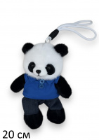 ПОДВЕСКА ПРЫГАЮЩАЯ ПАНДА В ОДЕЖДЕ, 20 СМ купить оптом и в розницу на базе игрушек