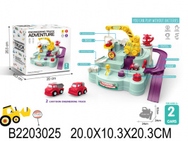 ПАРКОВКА С 2-МЯ МАШИНКАМИ,ДВИЖЕНИЕ МАШИНОК МЕХАНИЧЕСКОЕ БЕЗ БАТАРЕЕК,КОР. 20*10,3*20,3СМ купить оптом и в розницу на базе игрушек