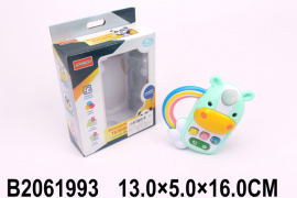 МУЗЫКАЛЬНЫЙ ТЕЛЕФОН БЫЧОК ОБУЧАЮЩИЙ, ЦВЕТА,БУКВЫ,ЦИФРЫ,РУССК/ЯЗ,КОР .13*5*16СМ купить оптом и в розницу на базе игрушек