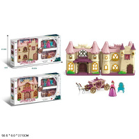 ЗАМОК КОРОЛЕВСКИЙ С ПРИНЦЕССОЙ, ЛОШАДЬ С КАРЕТОЙ, СВЕТ,КОР.51*8*27,5СМ купить оптом и в розницу на базе игрушек