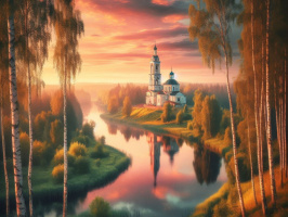Алмаз мозаика (клас.) 30х40 см, с подр., с полн. заполн. (30цв.) Тихие зори (арт.НД-0884) купить оптом и в розницу на базе игрушек