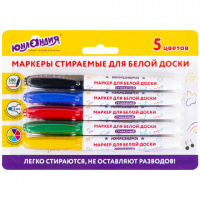 Маркеры стираемые для белой доски НАБОР 5 ЦВЕТОВ, ЮНЛАНДИЯ COLORWAY, 3 мм, 152099 купить оптом и в розницу на базе игрушек