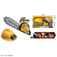 НАБОР СТРОИТЕЛЯ БЕНЗОПИЛА НА БАТАРЕЙКАХ И КАСКА ЗАЩИТНАЯ С ФОНАРЕМ НА БАТАРЕЙКАХ, СВЕТ, КОРОБКА 42*16,5*20,5СМ купить оптом и в розницу на базе игрушек