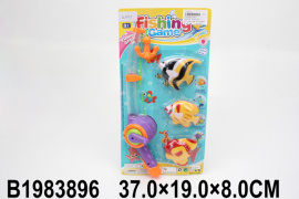 РЫБАЛКА С МАГНИТНЫМ СПИННИНГОМ, СВЕТ, ЗВУК, НА КАРТОНЕ 37*19*8СМ купить оптом и в розницу на базе игрушек