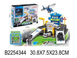 ПАРКОВКА ПОЛИЦЕЙСКИХ МАШИН,КОВРИК,КОР. 30,8*7,5*23,8СМ купить оптом и в розницу на базе игрушек