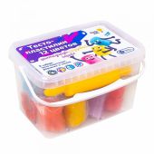 Набор для детской лепки Тесто-пластилин 12 цветов купить оптом и в розницу на базе игрушек