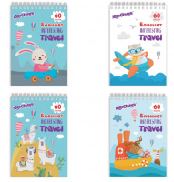 Блокнот А5 146х205 мм, 60 л., гребень, картон, клетка, ЮНЛАНДИЯ, Веселое путешествие, 129814 купить оптом и в розницу на базе игрушек