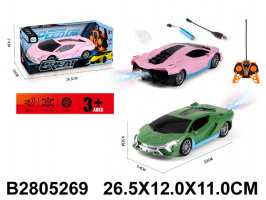МАШИНА Р/УПР.С АККУМУЛЯТ.,USB, 4 КАНАЛА,СВЕТ ФАР, СВЕТЯЩ. ВЫХЛОПНОЙ ГАЗ, 2 ЦВЕТА,КОР. 24,5*10,2*7,6СМ купить оптом и в розницу МАШИНА Р/УПР.С АККУМУЛЯТ.,USB, 4 КАНАЛА,СВЕТ ФАР, СВЕТЯЩ. ВЫХЛОПНОЙ ГАЗ, 2 ЦВЕТА,КОР. 24,5*10,2*7,6СМ купить оптом и в розницу на базе игрушек