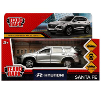 Машина металлическая HYUNDAI SANTAFE длин 12 см, двери и багажник открываются, инерционная, цвет серебристый, коробка Технопарк. в кор.2*36шт купить оптом и в розницу на базе игрушек