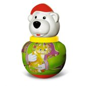 Неваляшка малая Белый медведь Борис в п/пакете купить оптом и в розницу на базе игрушек