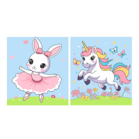 Ркн-139 Картина по номерам детская Веселая лужайка (картон 15*13,5, 2 шт) купить оптом и в розницу Ркн-139 Картина по номерам детская Веселая лужайка (картон 15*13,5, 2 шт) купить оптом и в розницу на базе игрушек