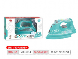 ЭЛ. УТЮГ НА БАТАРЕЙКАХ, СВЕТ, ЗВУК, СПРЕЙ ВОДЫ, КОРОБКА 28,8*11,3*16,2СМ купить оптом и в розницу на базе игрушек