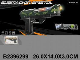 ПИСТОЛЕТ НА БАТАР., СВЕТ, ЗВУК С ОТДАЧЕЙ В РУКУ,ПАКЕТ 26*14*3СМ купить оптом и в розницу на базе игрушек