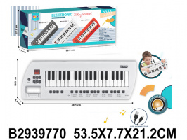 СИНТЕЗАТОР С МИКРОФОНОМ,USB,КОР. 53,5*7,7*21,2СМ купить оптом и в розницу на базе игрушек