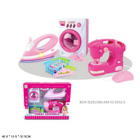 НАБОР ДЛЯ ХОЗЯЙКИ СТИРАЛЬНАЯ , ШВЕЙНАЯ МАШИНА И УТЮГ НА БАТАР.С АКСЕСС. ,КОР.40*10,5*32,5СМ купить оптом и в розницу на базе игрушек