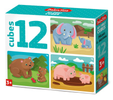 Кубики Мама и малыш (без обклейки) 12 шт Baby Toys арт.03537 купить оптом и в розницу на базе игрушек
