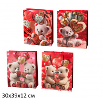 ПОДАРОЧНЫЙ ПАКЕТ 30х39х12 купить оптом и в розницу на базе игрушек