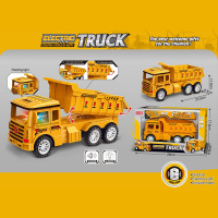 САМОСВАЛ НА БАТ.СО СВЕТОМ И ЗВУКОМ,ОТКИДЫВАЕТСЯ КУЗОВ,ЕДЕТ ОТ УПОРА ДО УПОРА,КОР. 28*9,6*17,8СМ купить оптом и в розницу на базе игрушек