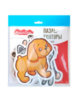 Пазлы-контуры мягкие Домашние животные 6 шт Baby Toys арт.05227 купить оптом и в розницу на базе игрушек